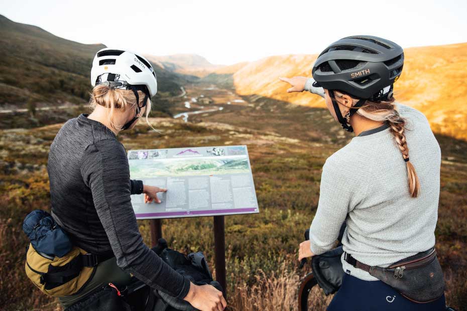 viewing the map on an epic gravel bike packing route