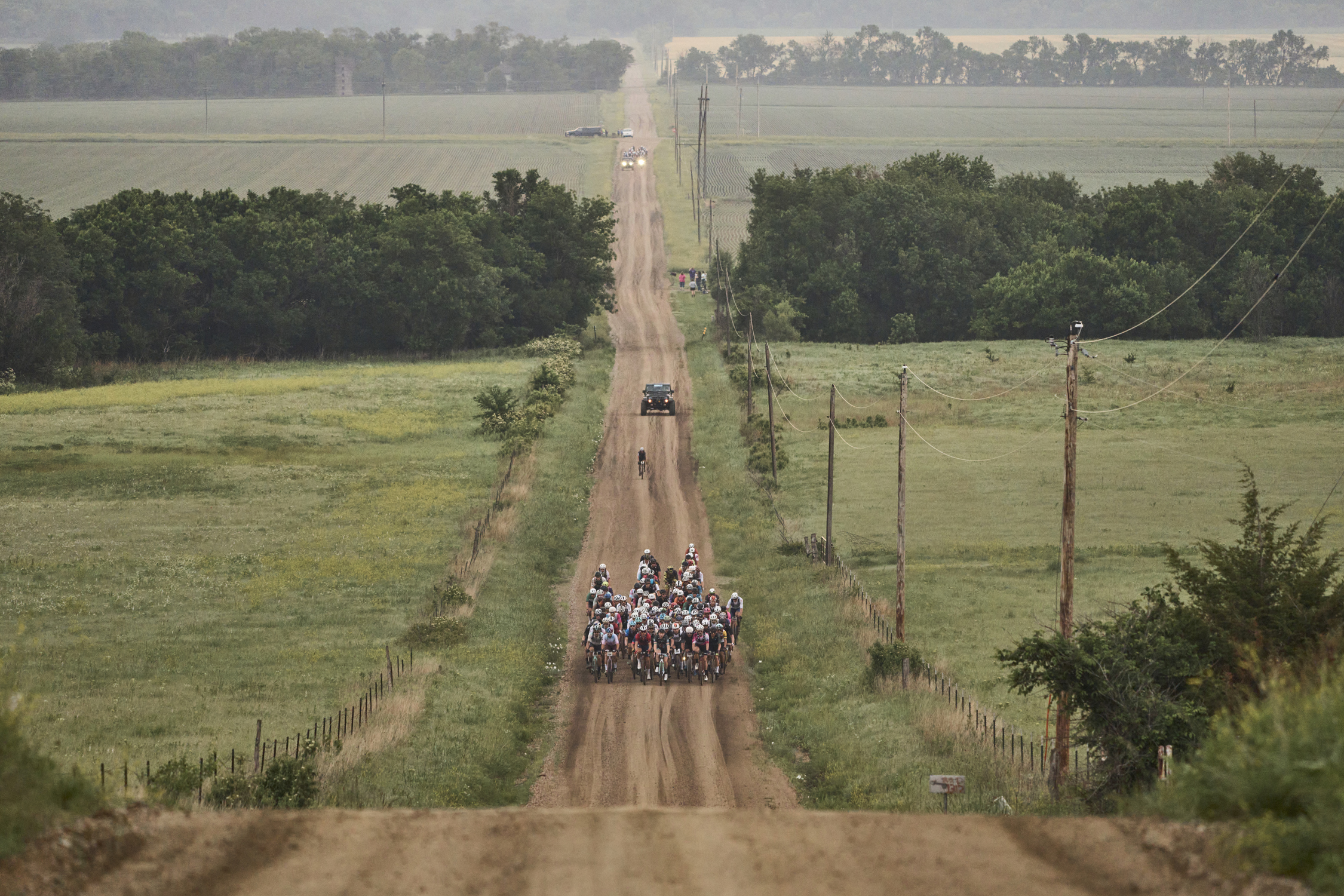  flint hills during the Unbound XL 350 mile gravel bike race