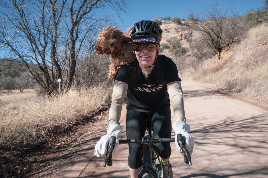 riding gravel bikes with dogs